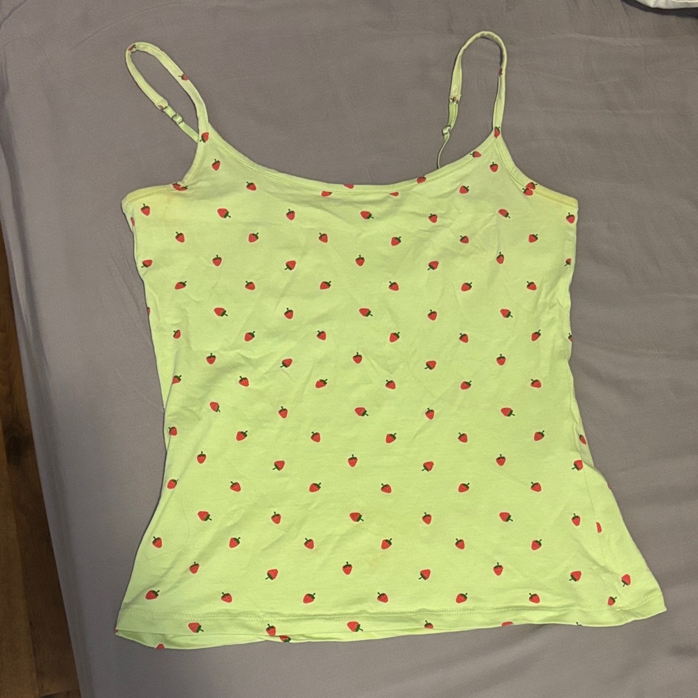 Twik Lime Camisole with Red Dots
